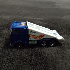 Blue and White Toy Dump Truck